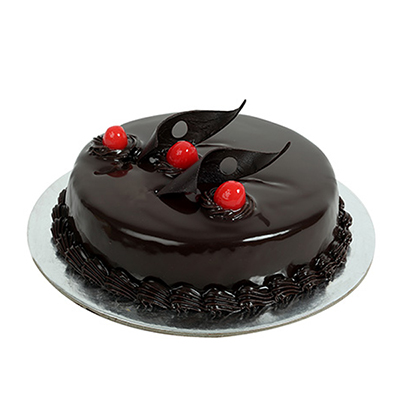 "Delicious round shape chocolate cake-1kg - code C10 - Click here to View more details about this Product